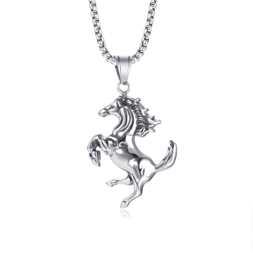 316L Stainless Steel Horse Pendant Necklace